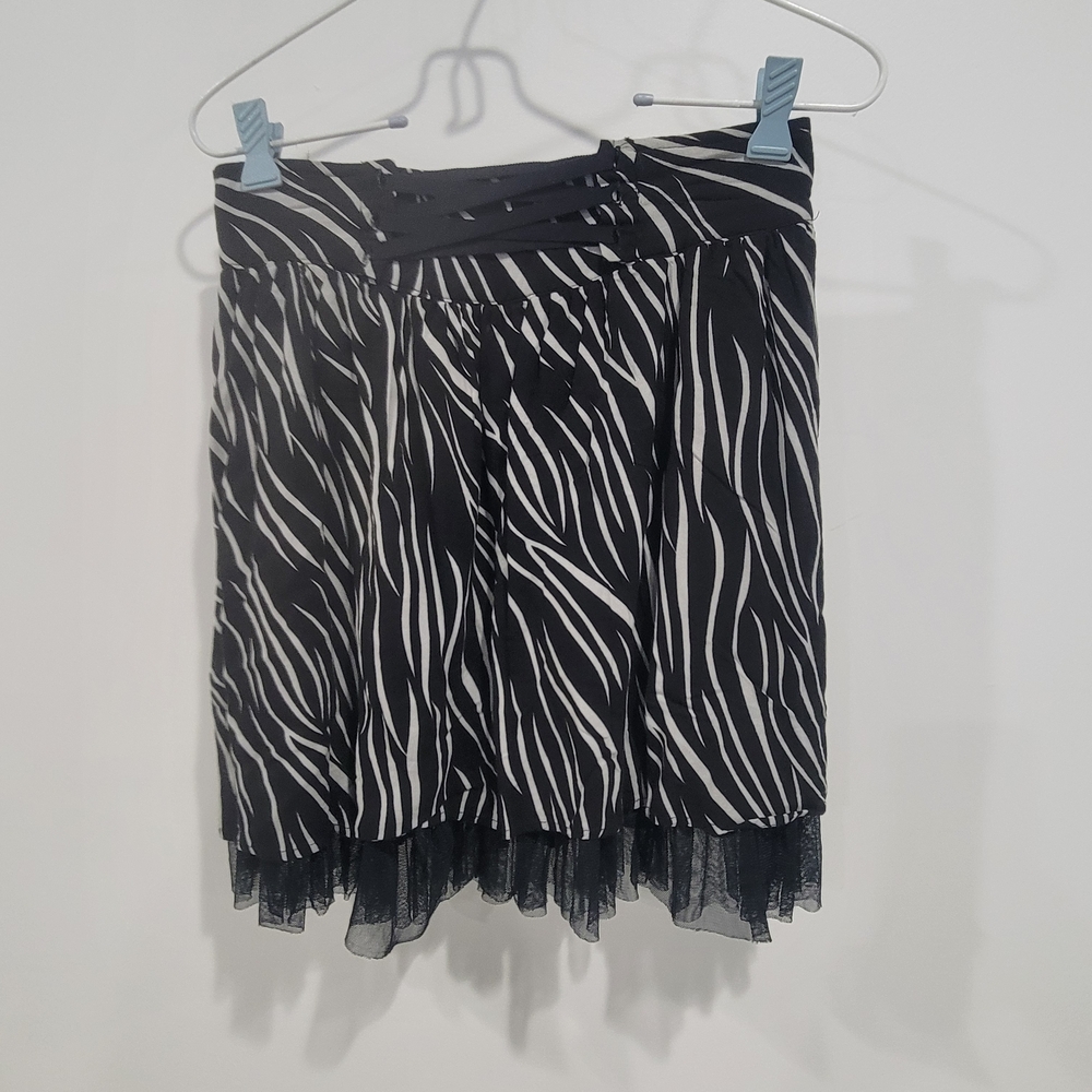 Stylish Disney D-Signed Zebra Print Kids Skirt / Size XL